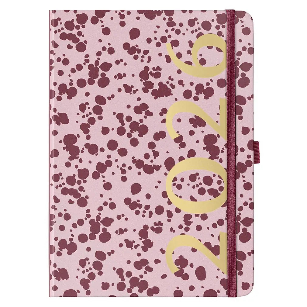 Agenda 2026 12 Meses Puntos Burdeo Busy Bee