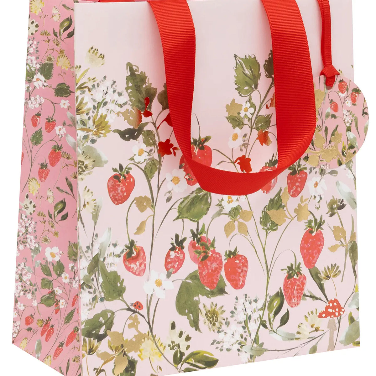 Bolsa Regalo Mediana Rosa Frutillas