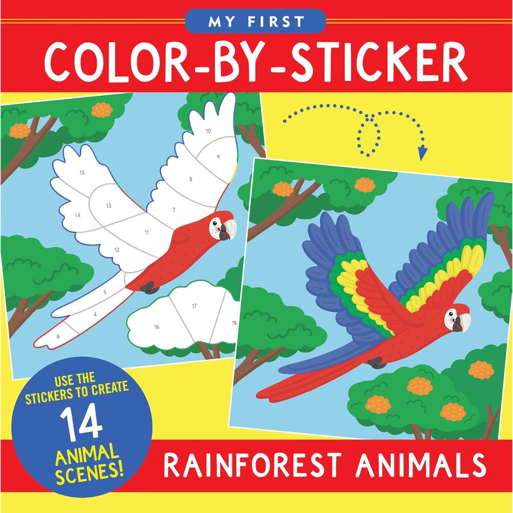 Libro de Stickers para Colorear Rainforest