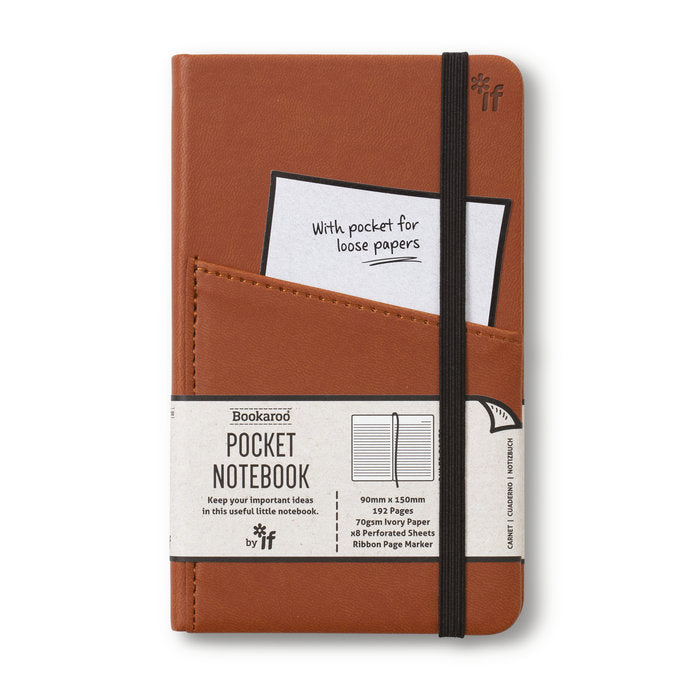 Libreta con Bolsillo Café
