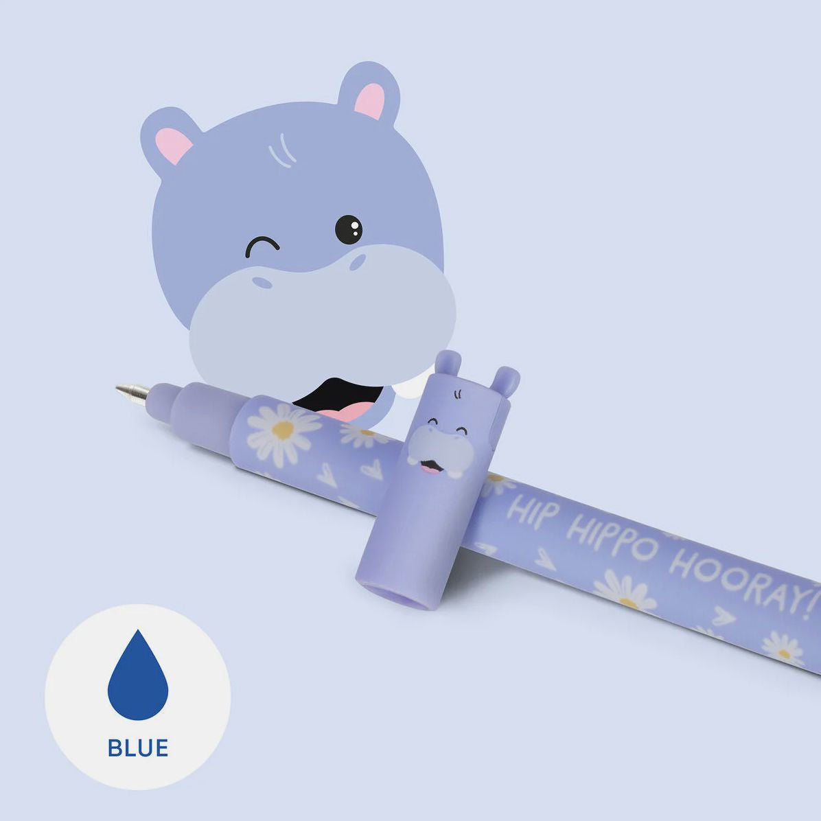 Boligrafo Gel Borrable Tinta Azul Hippo