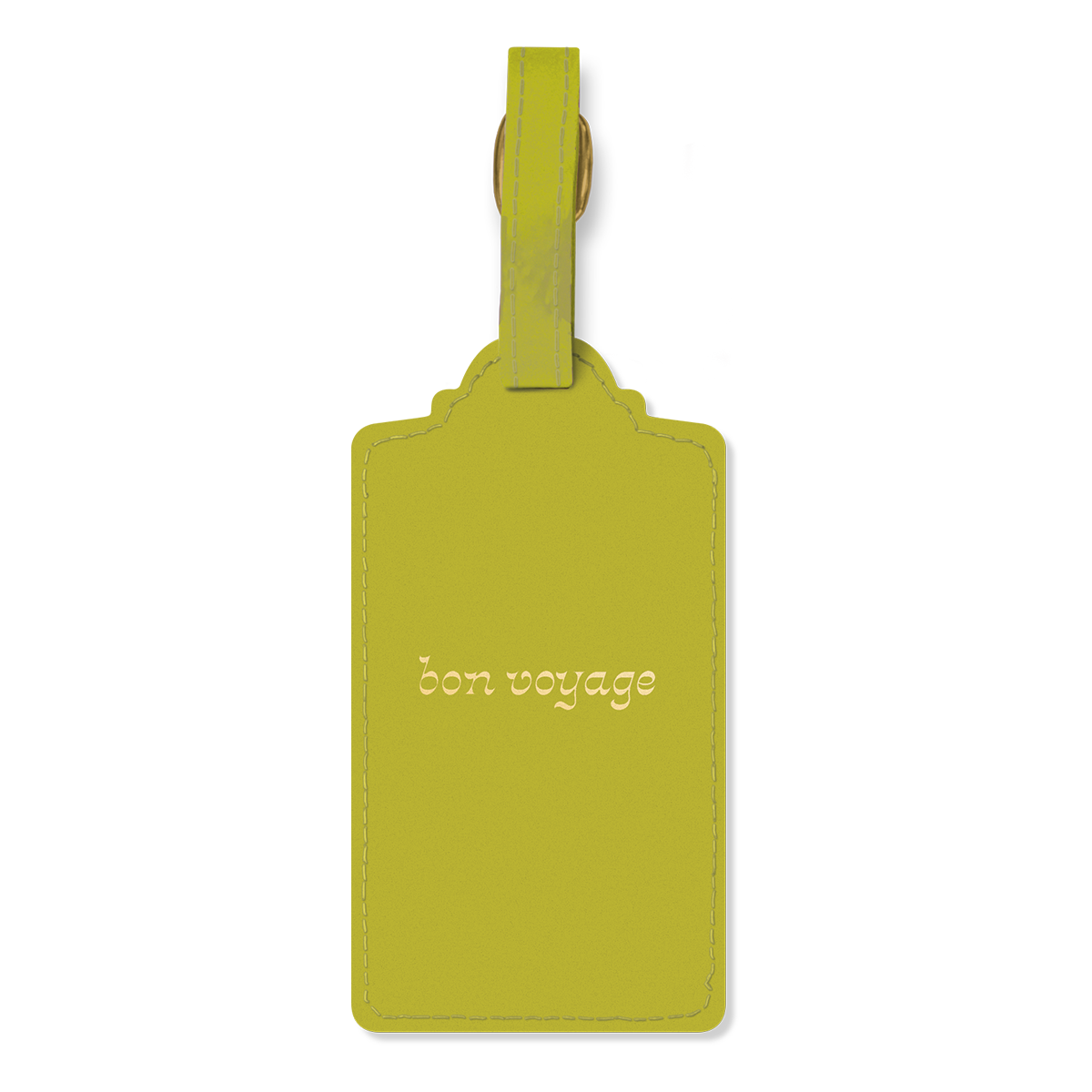 Etiqueta De Maleta Ecocuero Verde Lima