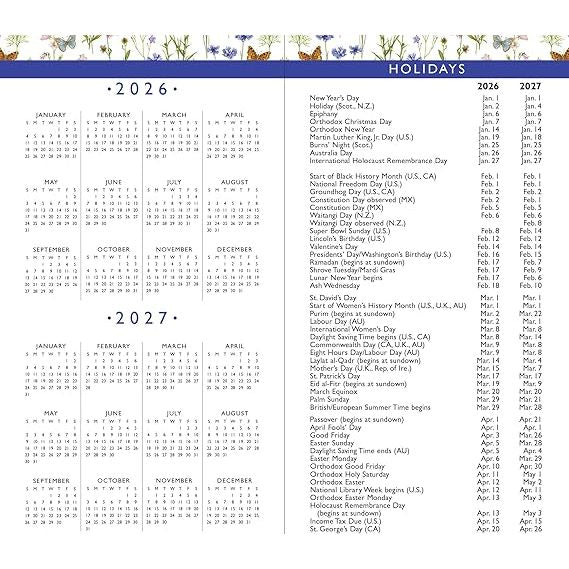 Agenda 2026 Flores Silvestres 24 Meses