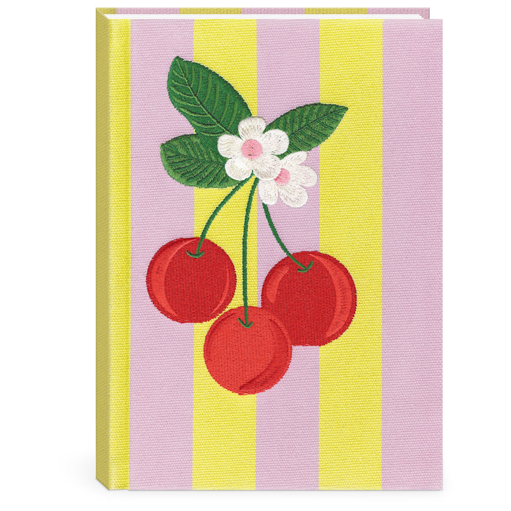 Libreta Bordada Cerezas
