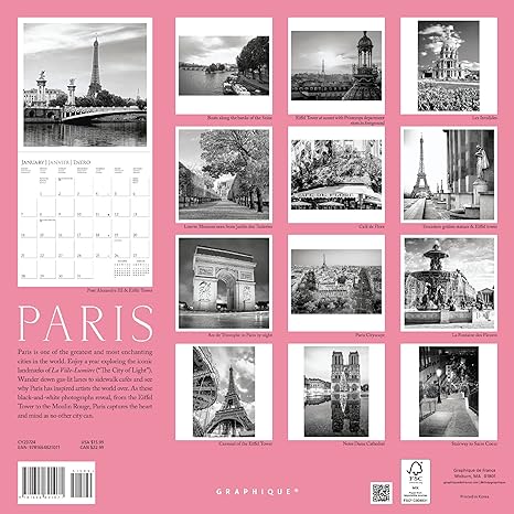 Calendario 2024 Paris 16 Meses
