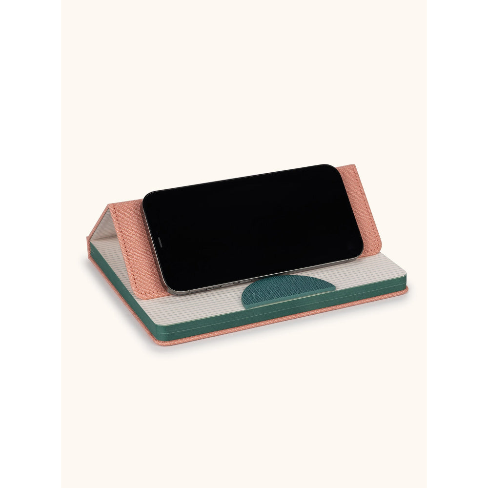 Libreta con soporte para Celular Coral