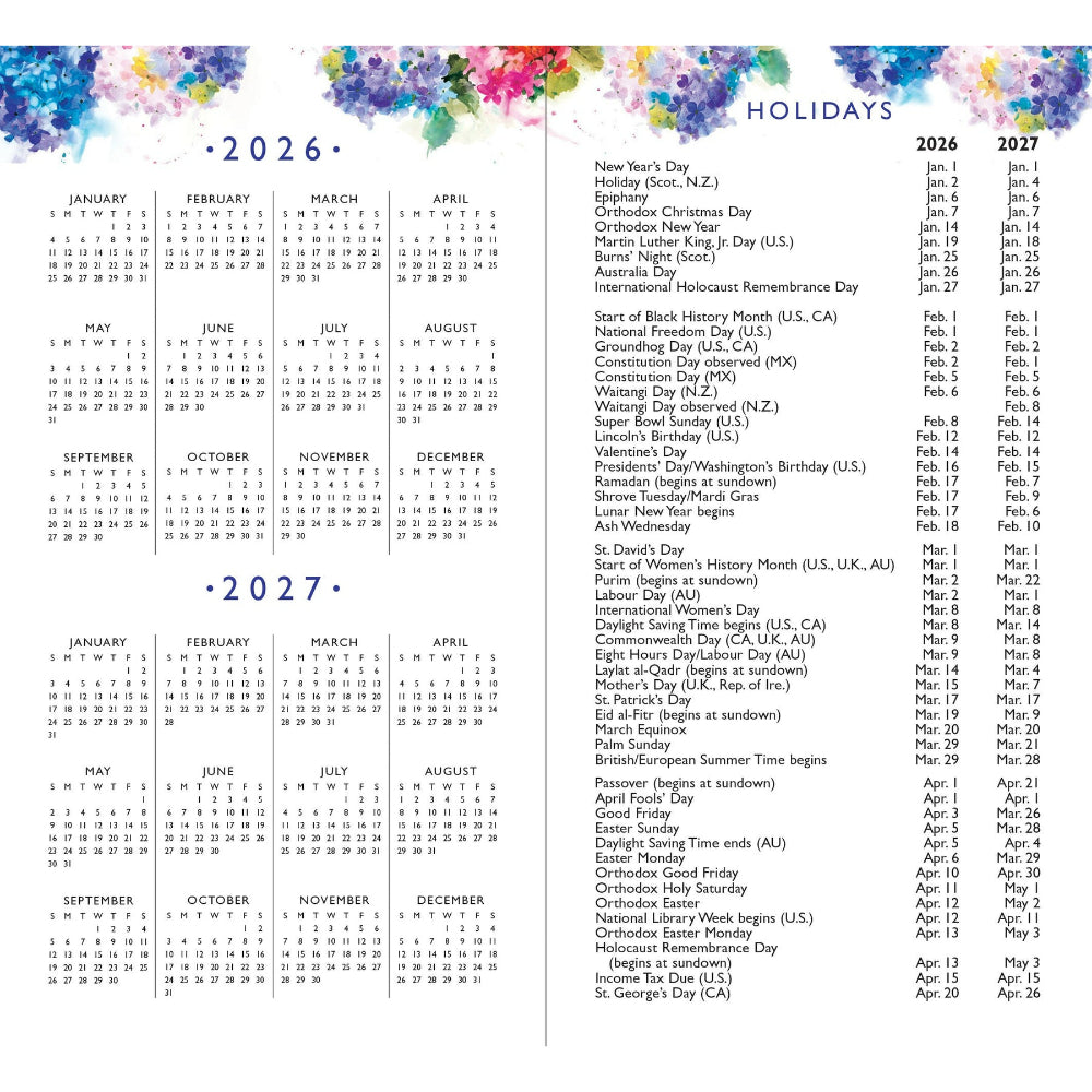 Agenda 2026 Hydrangeas 24 Meses