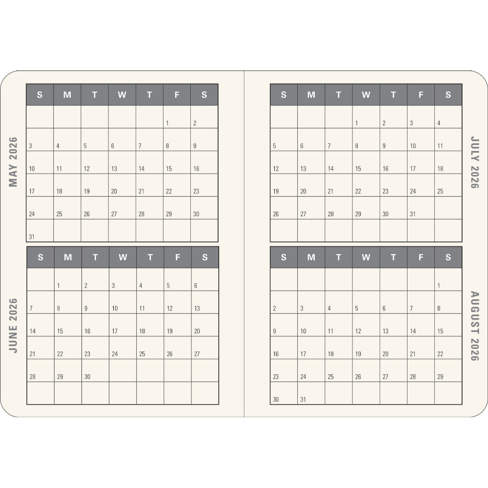Agenda 2026 Moonlit Mountains 16 Meses