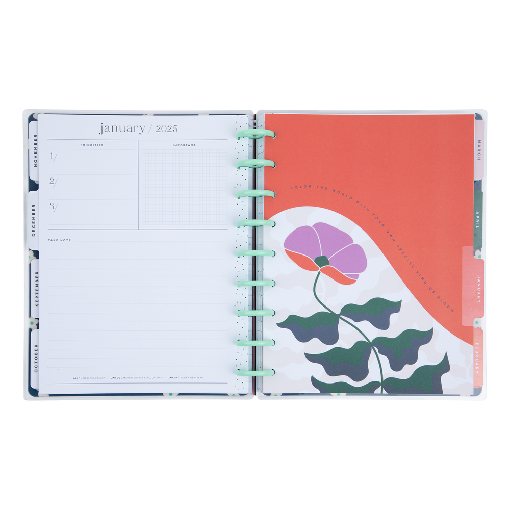 Agenda 2025 Abstract Florals Classic 18 Meses