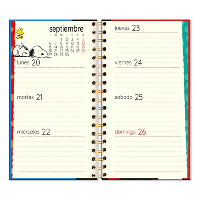 Agenda 2024 Semanal Snoopy 12 Meses