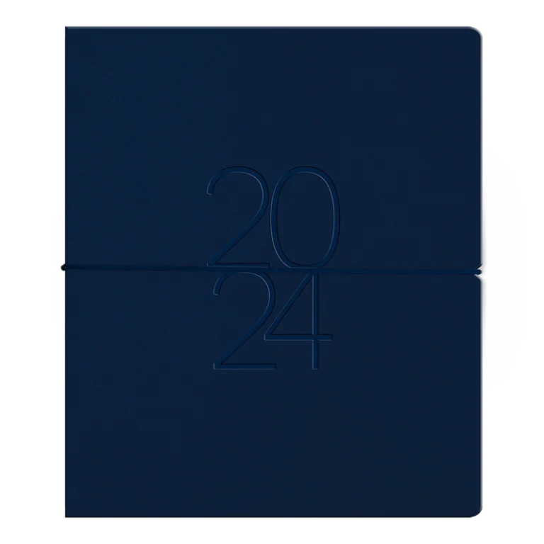 Agenda 2024 Semanal Ecocuero Azul 12 Meses