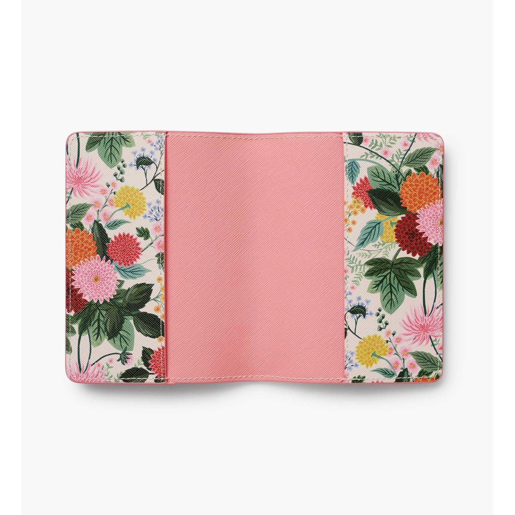 Maxwell Ambassador ポリスカー Porta Pasaporte Floral Dahlia Rifle Paper Co con Detalles Dorados