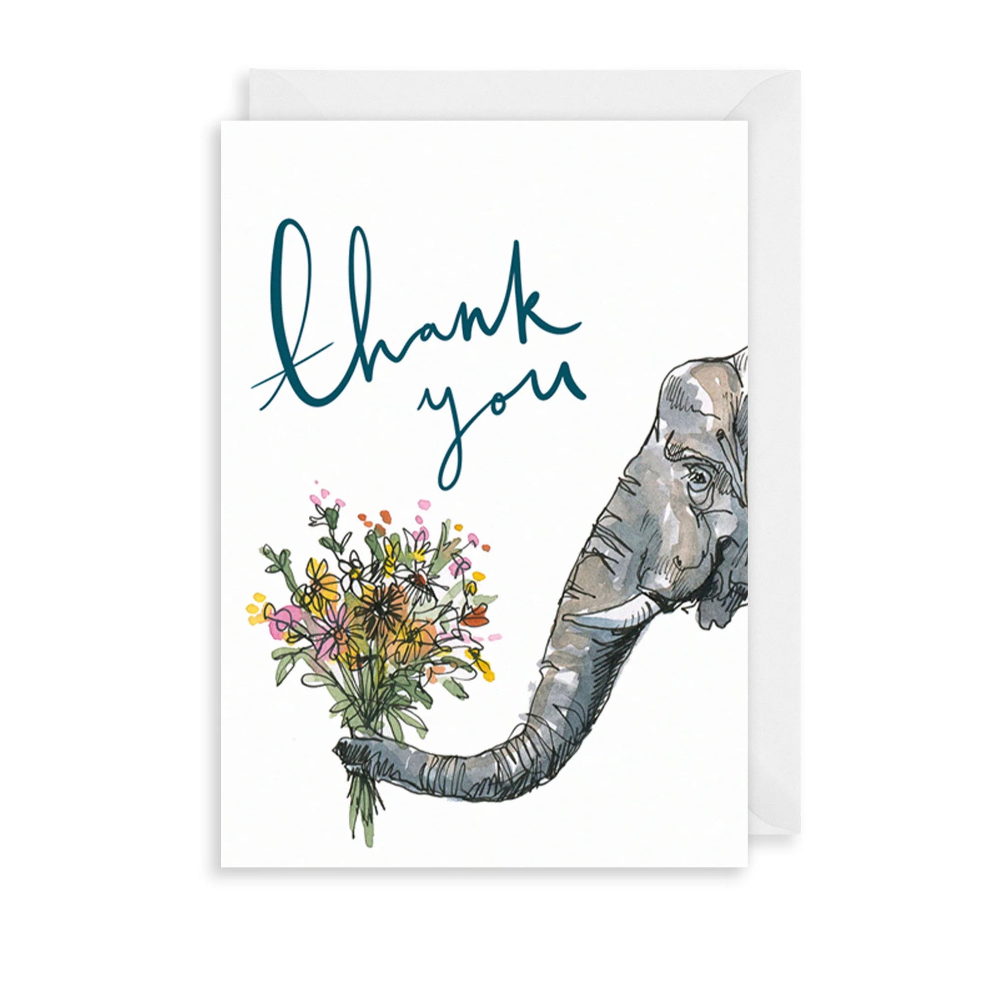 Tarjeta con Sobre Agradecimiento Elephant