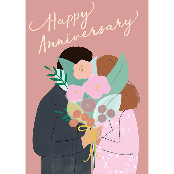 Tarjeta con Sobre Aniversario  Couple Bouquet