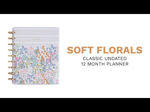 Agenda Sin Fecha Soft Florals Classic 12 Meses