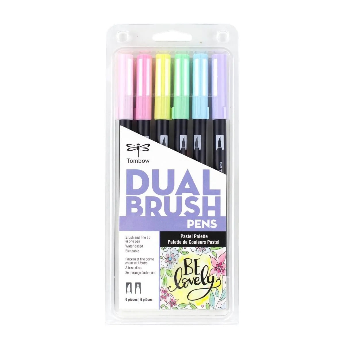 Set 6 Marcadores Dual Brush Colores Pastel