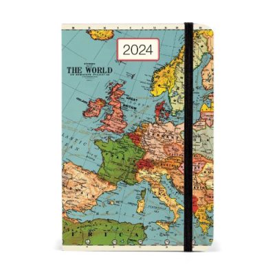 Agenda 2024 Vintage Maps 12 Meses