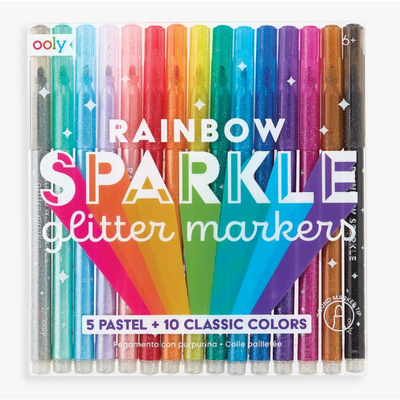 Set Marcadores Varios Colores con Glitter
