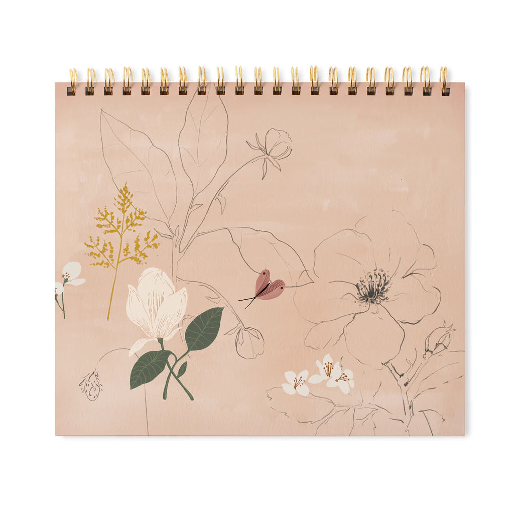 Croquera Floral Pink