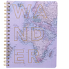 Cuaderno Ecocuero Mapa Azul
