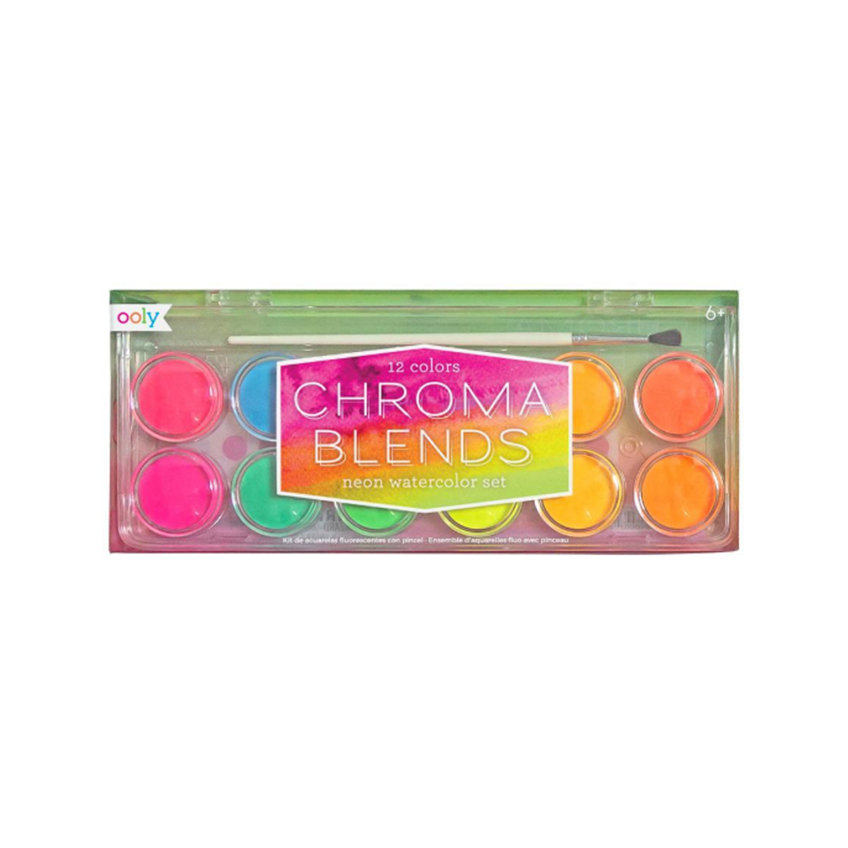 Kit Acuarelas con Pincel Colores Neon