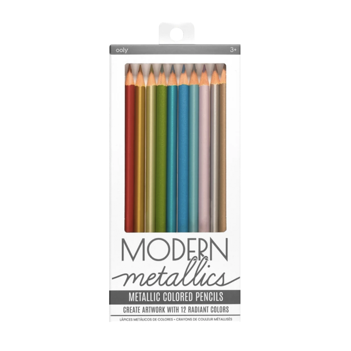 Set 12 Lápices Colores Metalizados