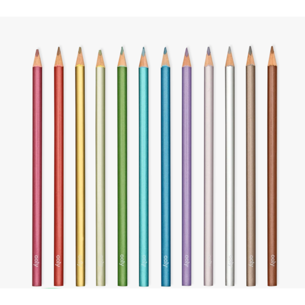 Set 12 Lápices Colores Metalizados