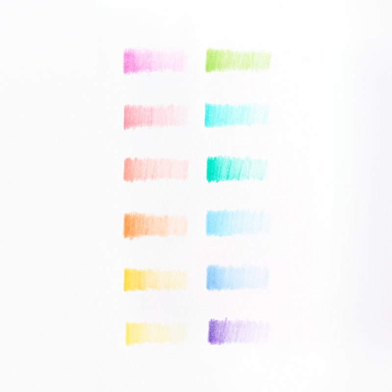 Set 12 Lápices Colores Pasteles