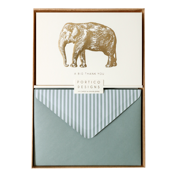 Caja Tarjetas y Sobres Big Elephant