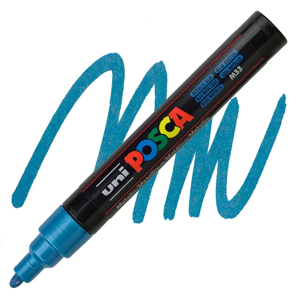 Marcador 5M Azul Metálico