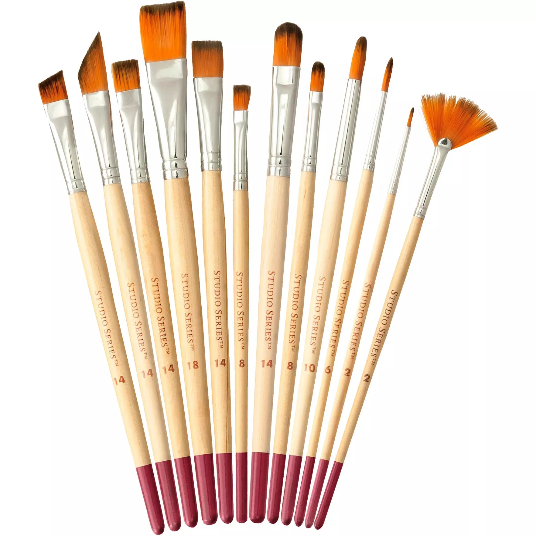 Set 12 Pinceles para Acuarela y Acrílicos La Papelaria