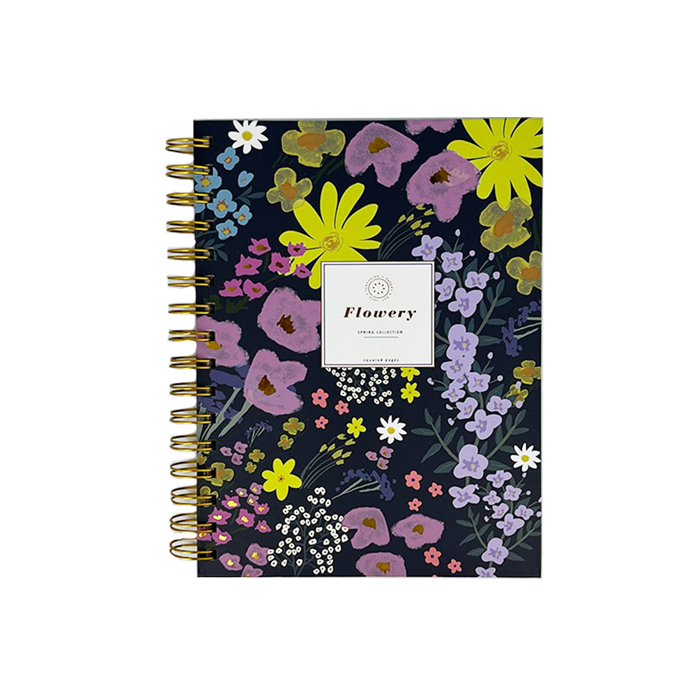 Cuaderno Flowery Navy