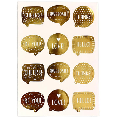 Stickers Mensajes Dorados